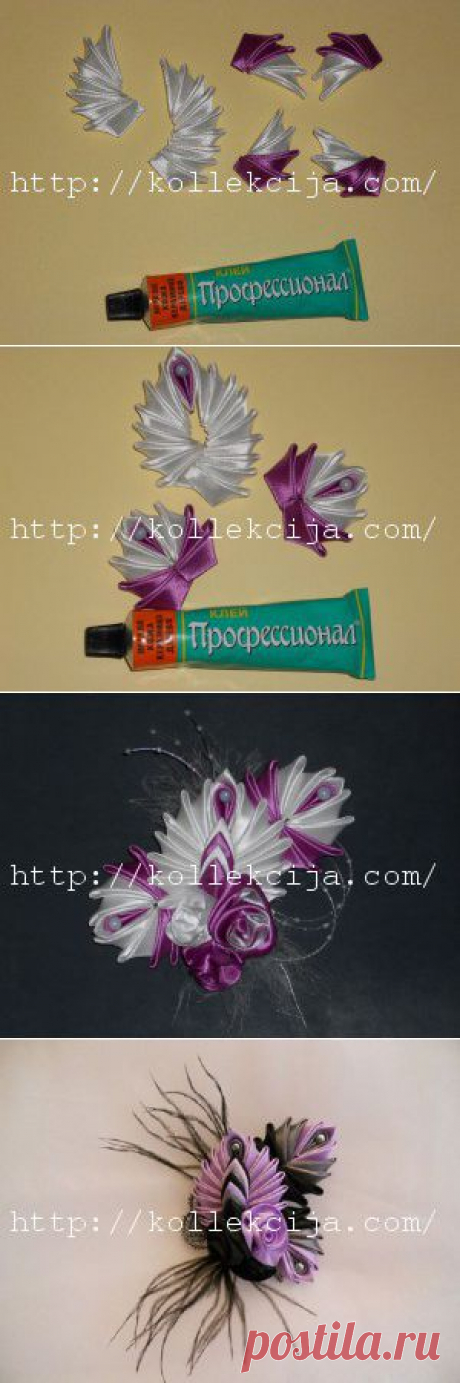 Брошь канзаши | Своими руками — интернет журнал