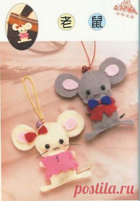 Зверюшки. Выкройки из Фетра