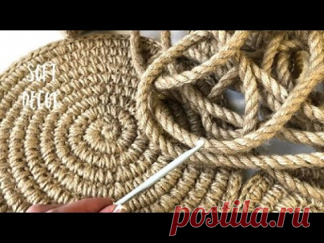 Проще не бывает) Салфетка из джутового каната | Soft Decor - Татьяна Чакур