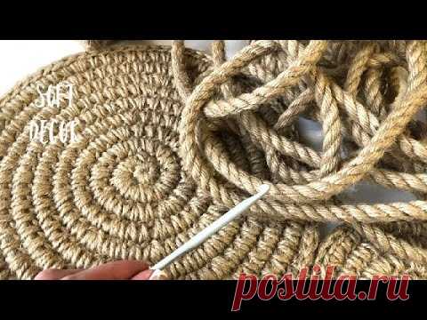 Проще не бывает) Салфетка из джутового каната | Soft Decor - Татьяна Чакур