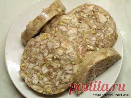 Куриный рулет в бутылке