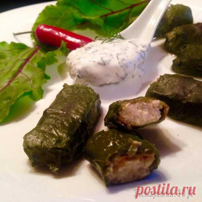Голубцы в листьях свеклы. Нежно и вкусно!