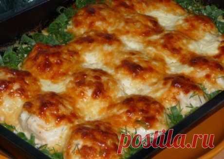 Куриные шарики с сыром в сливочном соусе