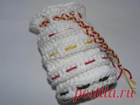 Вязаный чехол крючком.Knitted Crochet Case