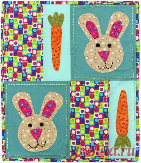 Mini odeja z aplikacijo Bunny Applique - Jennifer Heynen Creative Co.