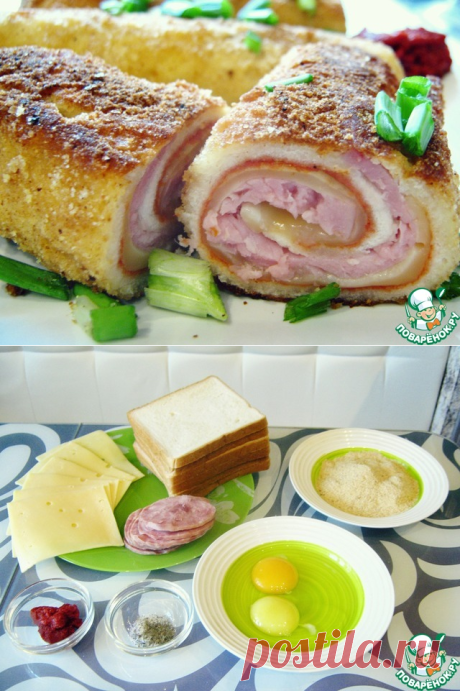 Хлебные рулетики "Быстрая закуска"