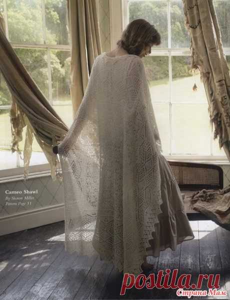 Шаль Камея шетландским узором, Cameo Shawl by Sharon Miller - Страна Мам