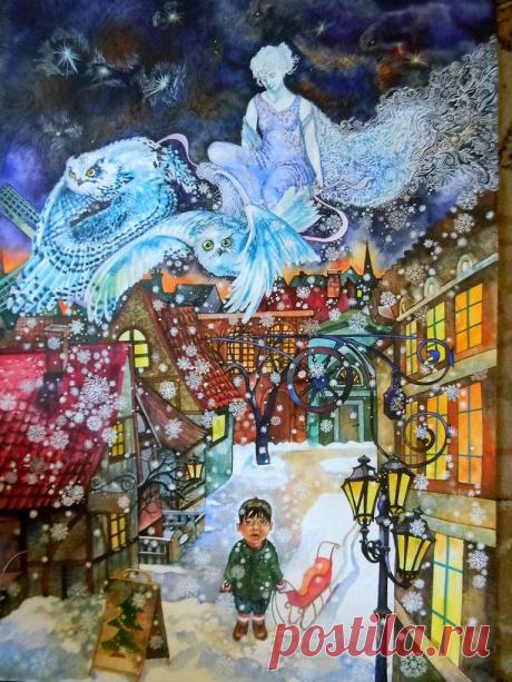 Снежная королева.Андерсен.акварель. - Изобразительное искусство - Акварель, гуашь
