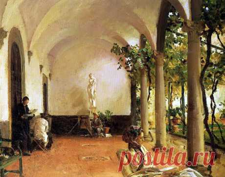 Villa Torre Galli. The Loggia 1910. Джон Сингер Сарджент. Описание картины, скачать репродукцию.