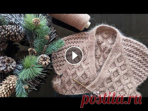 Кардиган из ангоры спицами. Часть 3. Кокетка, росток, подрезы. Альбом на сайте "Knithub. Вязание от Светланы Заец" (схемы, описание, фото процесса вязания): h Пряжа Ангора 50 (800м/100г) из магазина...