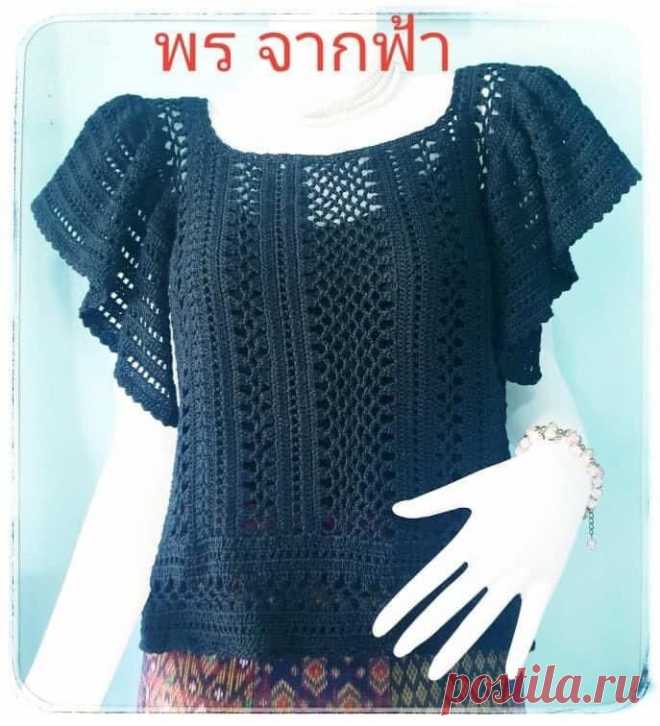 6 способов и 40 вариантов оформить рукав для летней вязаной кофточки или топика | Нескучное вязание в нескучном саду | Дзен