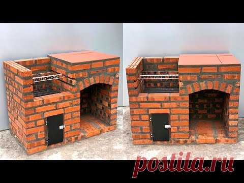 Как сделать уличный мангал из кирпича и цемента