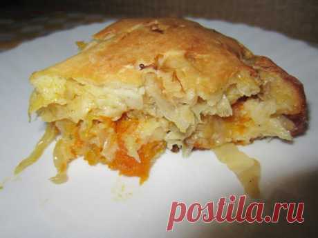 Пирог с морковью и капустой