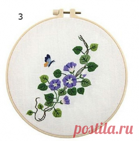 Hand Embroidery Botanical Needlepoint Kit DIY Craft Kit | Etsy