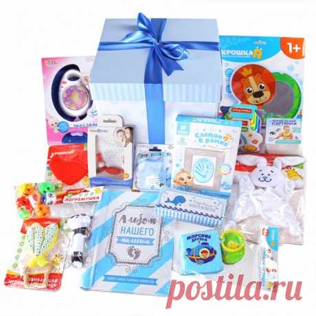 Набор из 15-ти подарков для новорожденного мальчика lollybox newborn MAXI boy