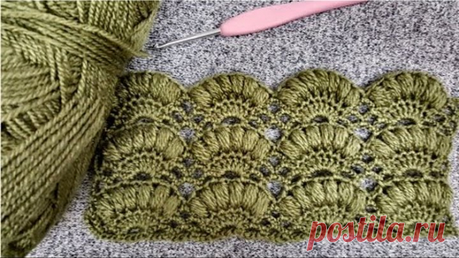 Tığ işi midye kabuğu örgü yelek modeli & Örgü model