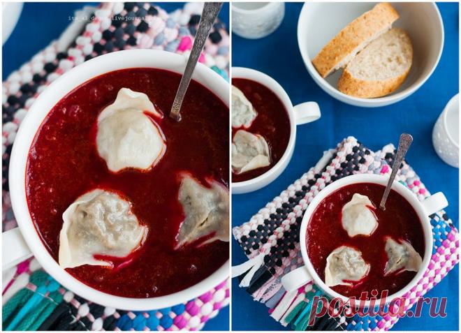 Food for mood. Блог о еде, рецепты и фоторецепты. - Борщ з грибними вушками (борщ с грибными ушками)