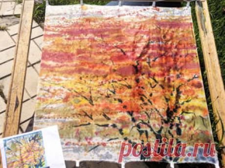 Мастер-класс по батику «Краски осени» | Журнал Ярмарки Мастеров Мастер-класс по батику «Краски осени» – бесплатный мастер-класс по теме: Батик ✓Своими руками ✓Пошагово ✓С фото