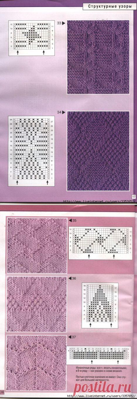 Узоры спицами (много).
