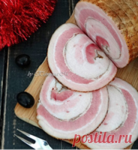 Мясной рулет из пашины подчеревка