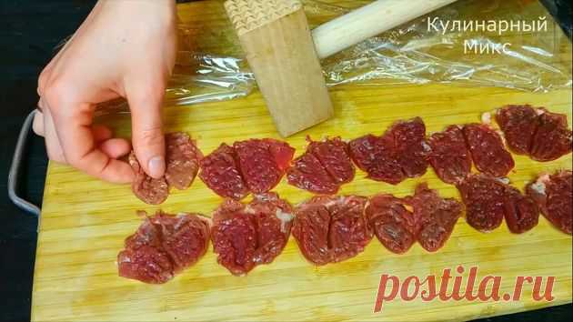 Просто отбиваем куриные сердечки и готовим на сковороде 2 минуты как отбивные | Кулинарный Микс Пульс Mail.ru