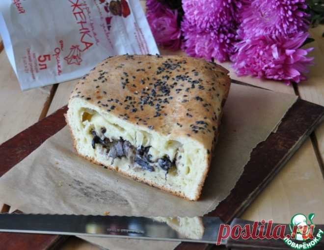 Заливной пирог с курицей и грибами – кулинарный рецепт
