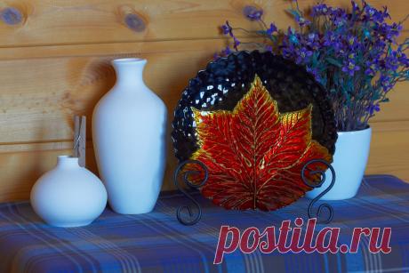 Роспись тарелки моей сестрой