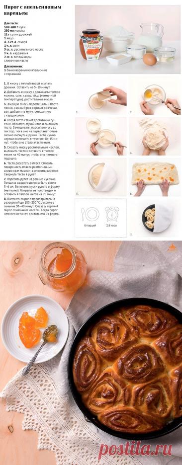 Пирог с апельсиновым вареньем