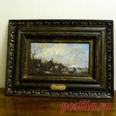 ВИНТАЖНАЯ РАМКА ИЗ ПЕНОПЛАСТОВЫХ ПЛИНТУСОВ.