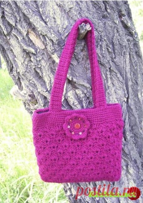 Сумочка &quot;Вишня&quot; крючком » Клубка.Нет - Все о вязании крючком