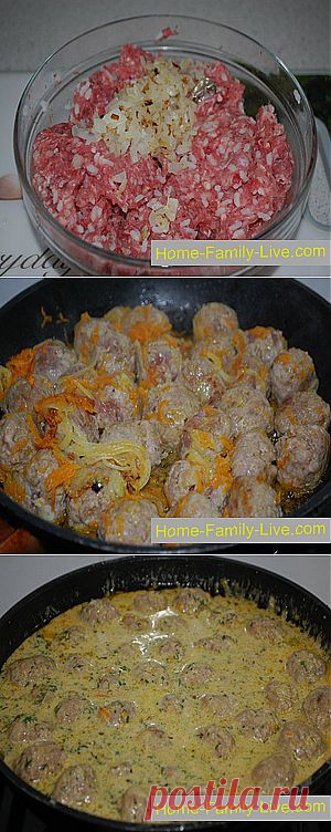 Тефтели в сливочном соусе » Кулинарные рецепты