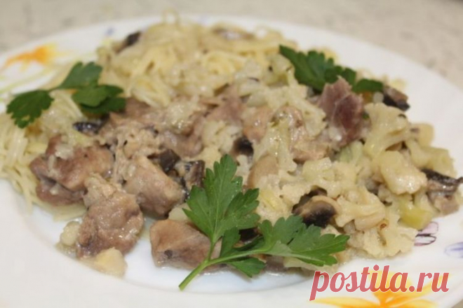 Тушеная свинина с грибами и цветной капустой - Простые рецепты Овкусе.ру