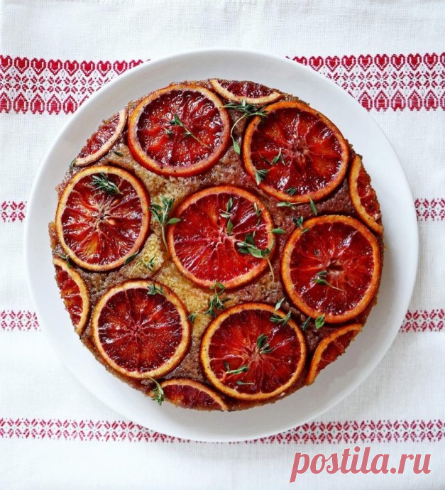 Кекс-перевертыш с кукурузной мукой