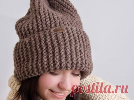 Вяжем шапочку бини на спицах. Видео МК от Мастерская UNIC Ирина. / Журнал Ярмарки Мастеров