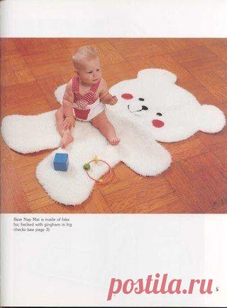 Коврик в виде медведя - выкройка - Для уюта в доме