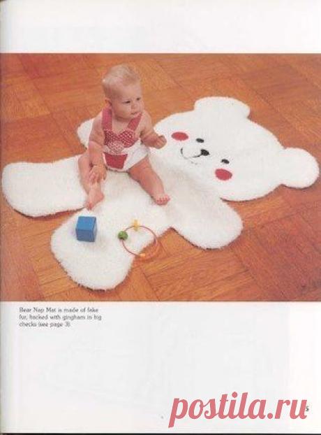 Коврик в виде медведя - выкройка - Для уюта в доме