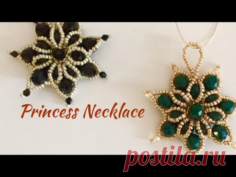 Princess Necklace Tutorial  Pendant  - Prenses Abiye Kolye Yapımı