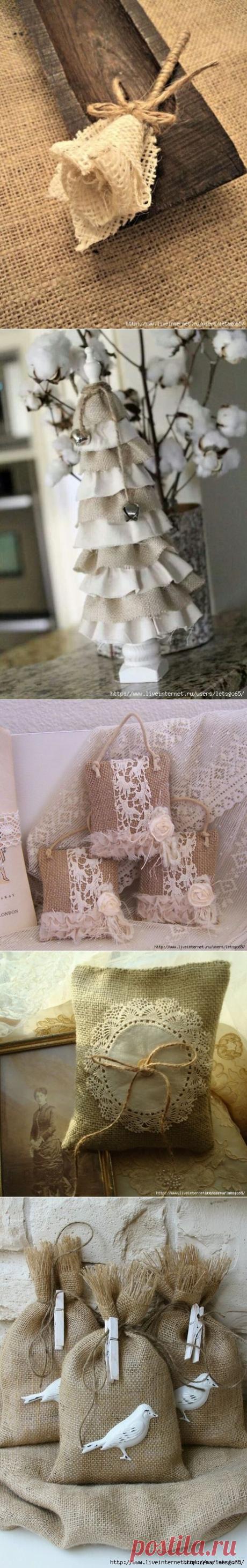 МЕШКОВИНА, ЛЁН, ХОЛСТИНА. ОЧЕНЬ МНОГО ИДЕЙ!!!