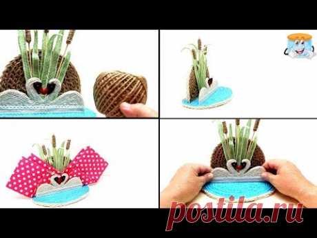 Crafts from Jute and Cardboard. Do It Yourself