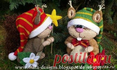 вязаные белки от Mala Design