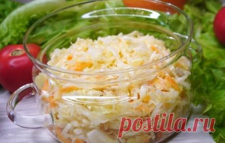 Капустный салат необычным способом — Сад Заготовки