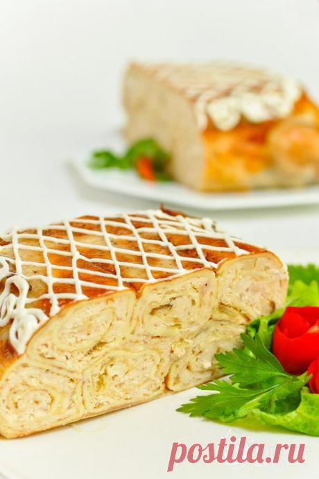 Курица, фаршированная блинами - пошаговый рецепт с фото на Готовим дома