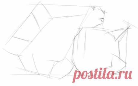 Поэтапное рисование карандашом. Котик / Уроки рисования для начинающих карандашом, поэтапный метод / КлуКлу. Рукоделие - бисероплетение, квиллинг, вышивка крестом, вязание