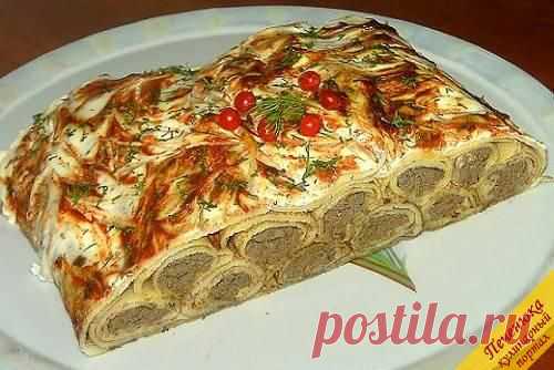 Блинный пирог (рецепт) — Кулинарный портал Печенюка