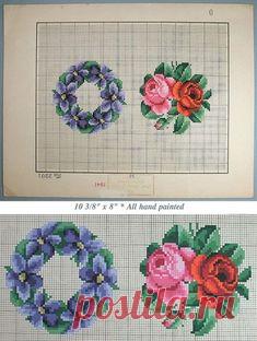 Схема роз для вышивки крестиком бисером