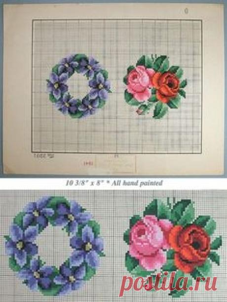 Схема роз для вышивки крестиком бисером