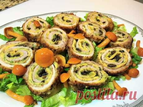 Праздничное блюдо МЯСНЫЕ ПЕНЬКИ ( мясные рулетики) . КОНКУРС. Meat Rolls.