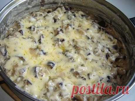 Ложный жюльен из баклажанов