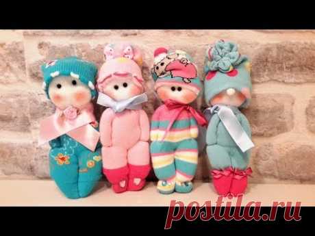 КУКЛЫ ИЗ НОСКОВ СВОИМИ РУКАМИ.. How to make a doll from a sock