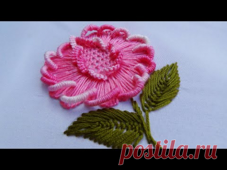 Hand Embroidery: Brazilian Embroidery Flower